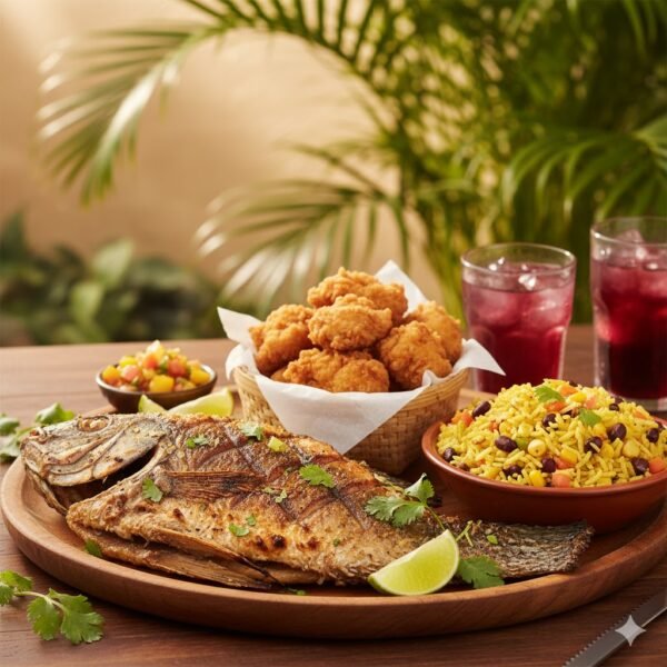 Whole Grilled or Fried Tilapia (With a Side Dish)